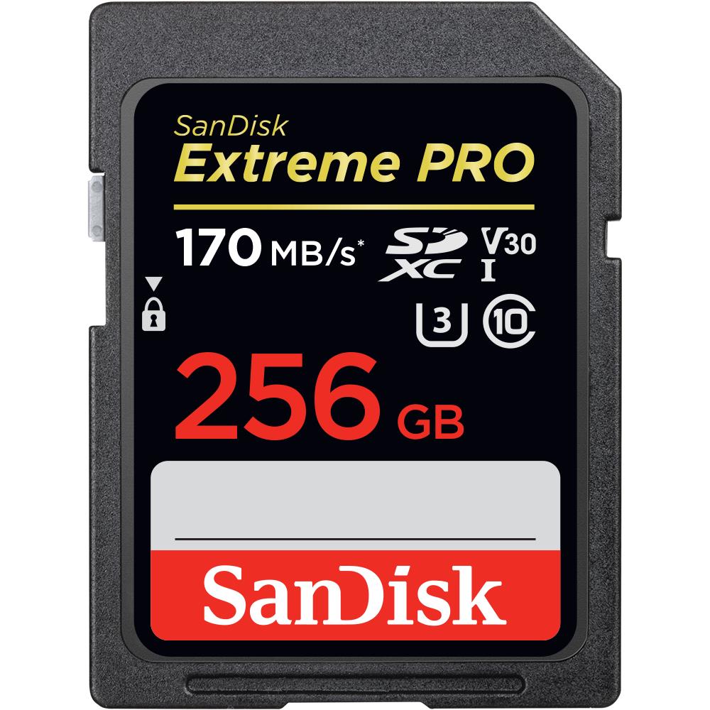 Карта памяти 256Gb SDXC Sandisk Extreme Pro Class 10 UHS-I U3 (SDSDXXY-256G-GN4IN)