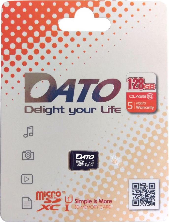 Карта памяти 128Gb microSDXC Dato Class 10 UHS-I U1