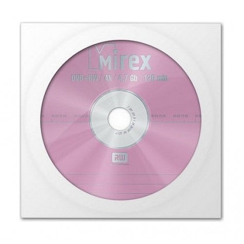 

Диск Mirex DVD+RW, 4.7Gb, 4x, конверт, 1 шт (UL130022A4C)
