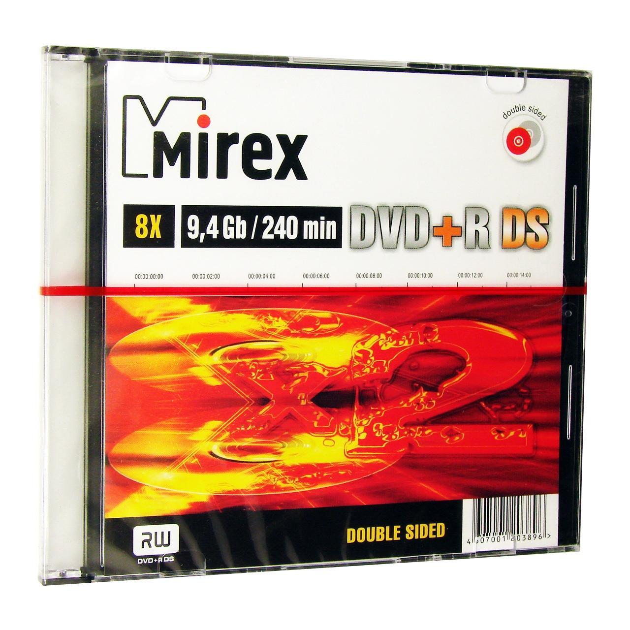 

Диск Mirex DVD+R, 9.4GB, 8x, Slim Case, 1 шт (UL130042A8S)