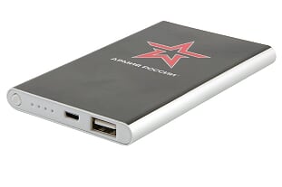 Портативный аккумулятор (Powerbank) Red Line J01 Армия России №14, 4000mAh, 1xUSB, 1A, серебристый (УТ000016667) - фото 1