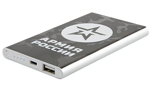 

Портативный аккумулятор (Powerbank) Red Line J01 Армия России №15, 4000mAh, 1xUSB, 1A, серебристый (УТ000017275), J01 Армия России №15