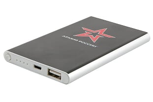 

Портативный аккумулятор (Powerbank) Red Line J01 Армия России №16, 4000mAh, 1xUSB, 1A, серебристый (УТ000016290), J01 Армия России №16