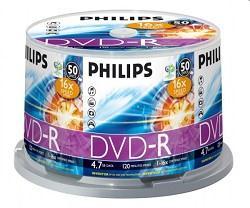 

Диск DVD+R 4.7Gb 16x Philips, Cake Box (50шт)