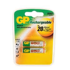 

Аккумулятор GP Rechargeable 95AAAHC-CR2/UC2, AAA, 1.2 В 950 мА·ч, 2шт, Белый/зеленый, 95AAAHC-CR2/UC2