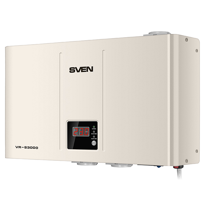 

Стабилизатор напряжения Sven VR-S3000, 3000VA, 1800W, EURO, белый, VR-S3000