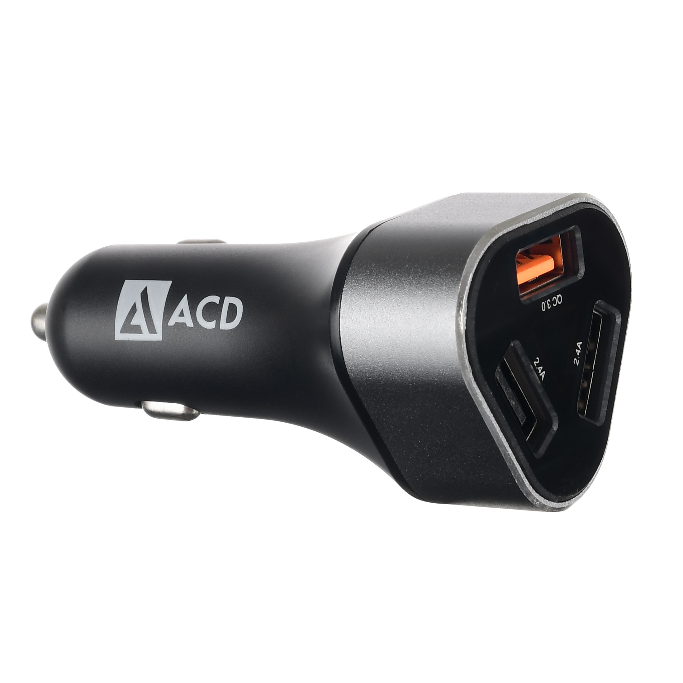 Автомобильное зарядное устройство ACD ACD-C233-X3B, 3xUSB, 7.8А, QC, черный