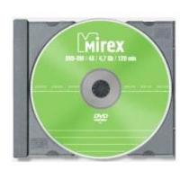 Диск DVD+RW 4,7Gb 4x Mirex, Slim Case