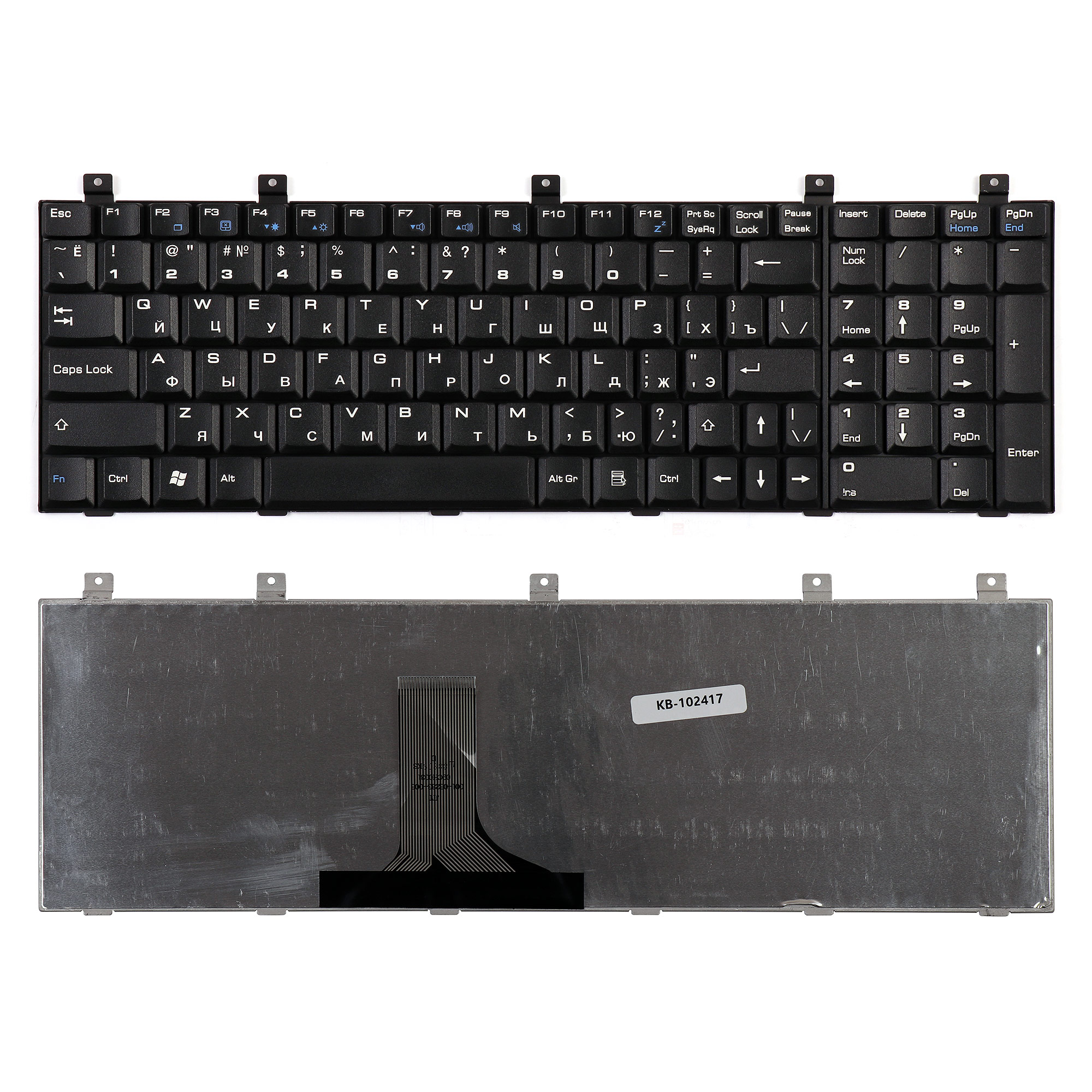 

Клавиатура TopON для Toshiba Satellite P100, M60 Series, плоский Enter, черная, без рамки (KB-102417), KB-102417