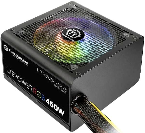 

Блок питания 450 Вт ATX Thermaltake LitePower RGB, 120 мм (PS-LTP-0450NHSANE-1), LitePower RGB