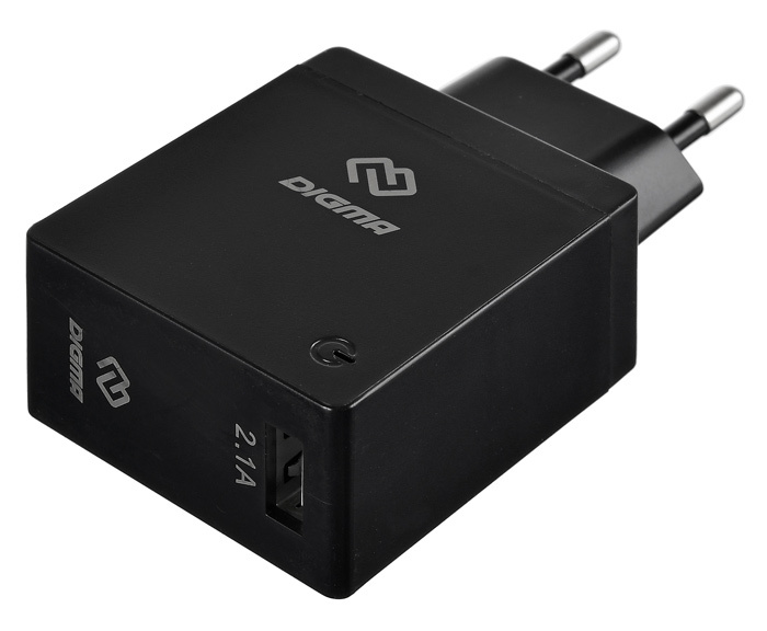 

Сетевое зарядное устройство Digma DGWC-1U-2.1A, 1USB, 2.1A, черный, DGWC-1U-2.1A