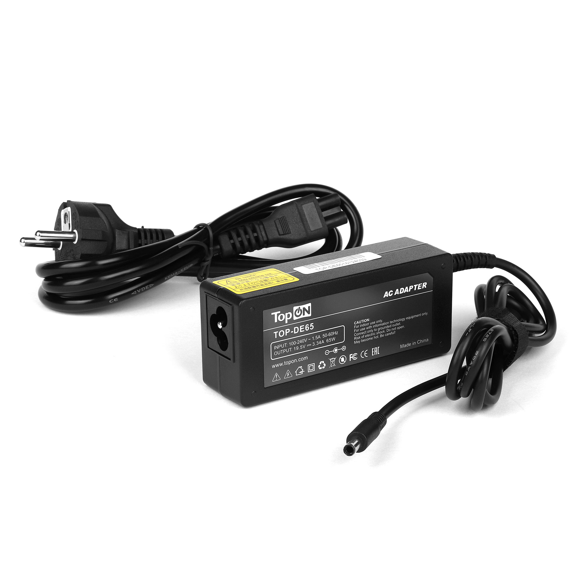 

Адаптер питания TopON для Dell 19V 3.34A (4.5x3.0mm) 65W. PN: 043NY4, 05NW44. (TOP-DE65), TOP-DE65