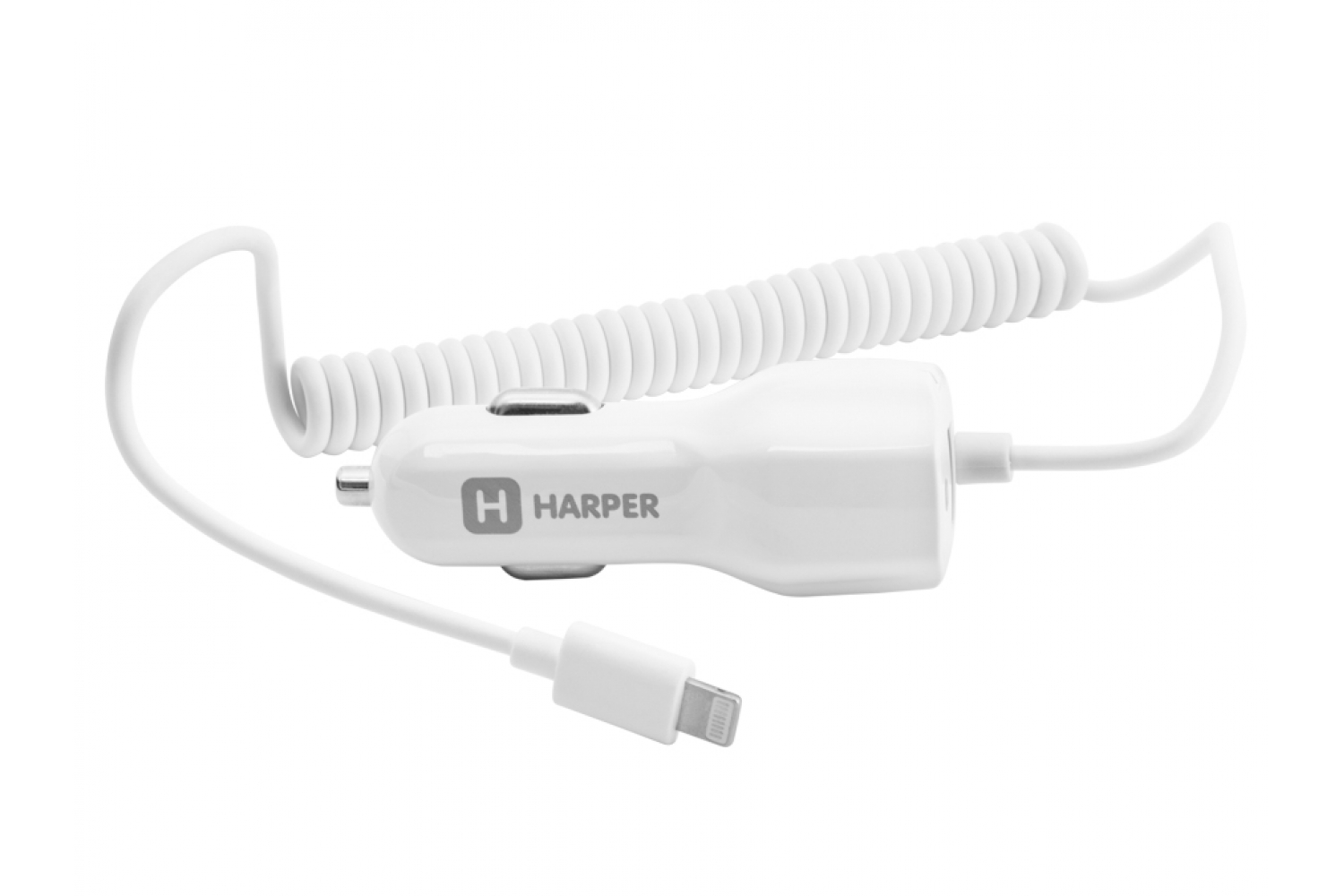 

Автомобильное зарядное устройство Harper ССH-3115, USB, 2.1А, кабель Lightning 8-pin, белый (H00002156), ССH-3115
