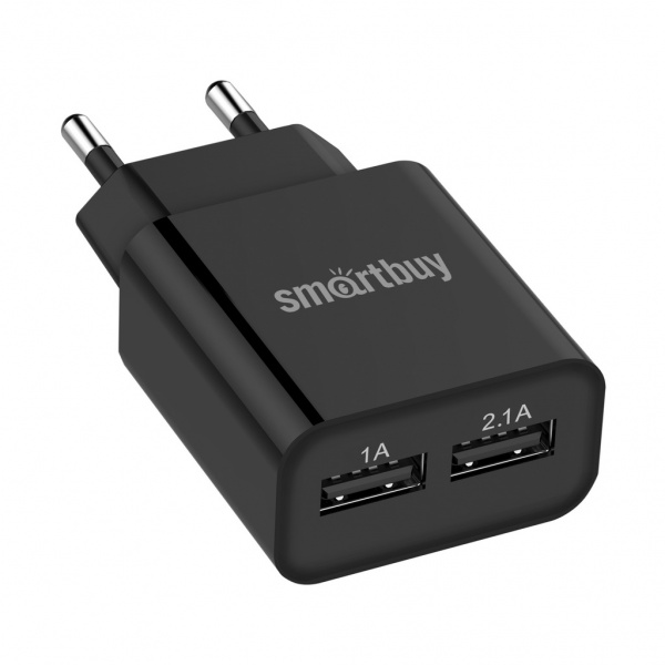 

Сетевое зарядное устройство SmartBuy FLASH, 2USB, 2.1A, черный (SBP-2010), FLASH