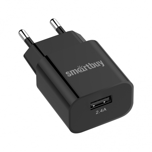 

Сетевое зарядное устройство SmartBuy FLASH, 1USB, 2.4A, черный (SBP-1025), FLASH