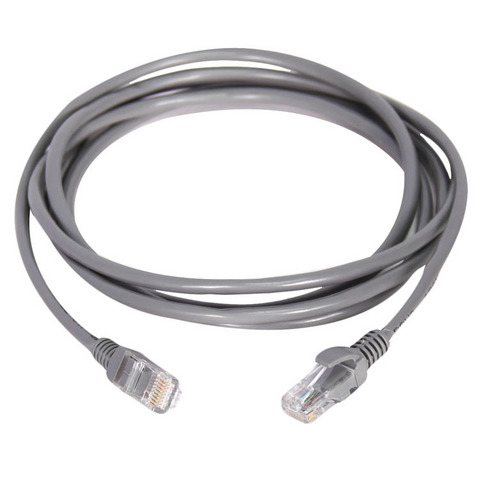 Патч-корд UTP кат.5e, 0.5м, RJ45-RJ45, серый, BaseLevel (BL-PATCH-0,5)