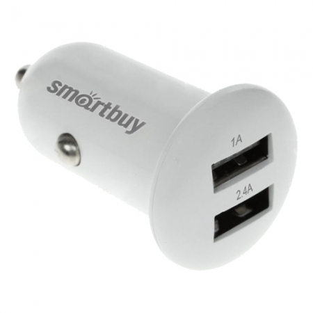 Автомобильное зарядное устройство SmartBuy TURBO, 2xUSB, 3.4А, белый (SBP-2025)