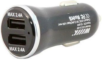 Автомобильное зарядное устройство WIIIX UCC-2-20, 2USB, 4.8A, черный