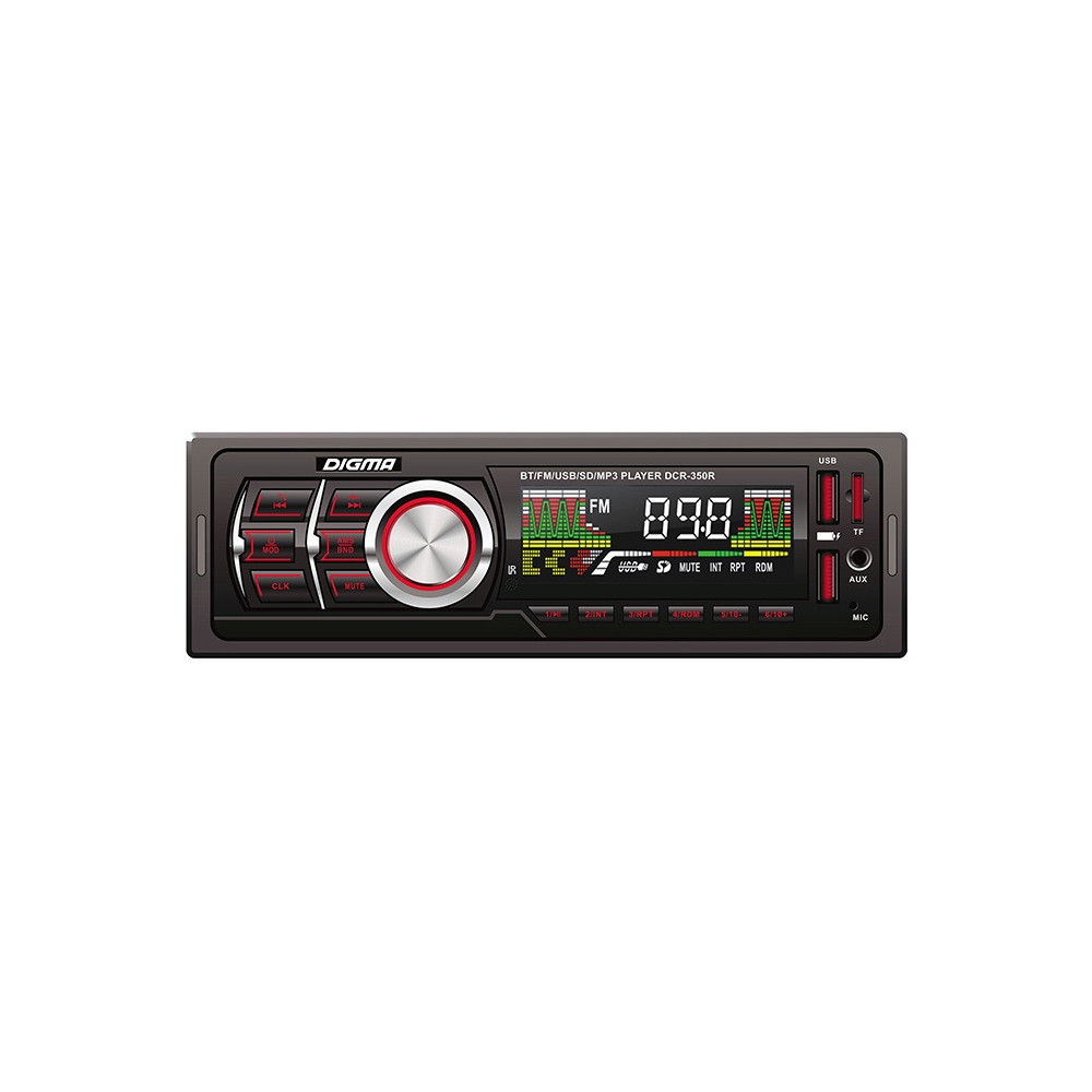 

Автомагнитола Digma DCR-350R, 1 DIN, 4x45 Вт, USB, DCR-350R