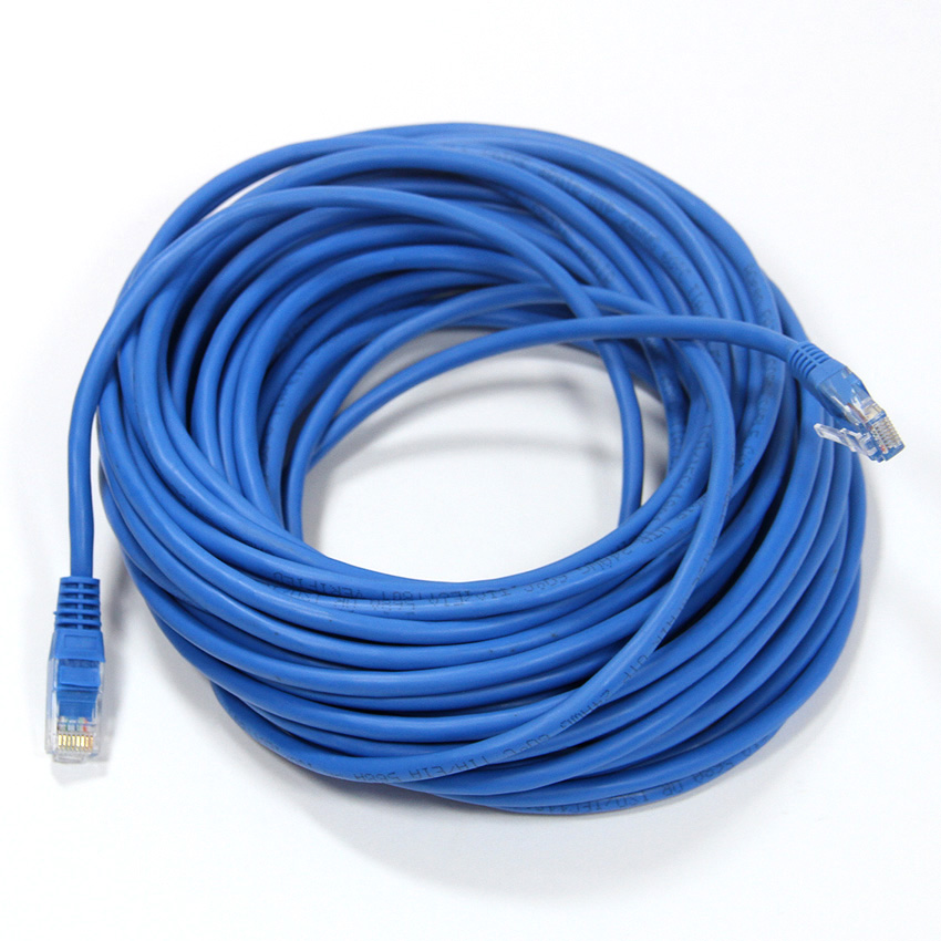 Патч-корд UTP кат.5e, 15м, RJ45-RJ45, синий, Aopen (ANP511_15M_B)