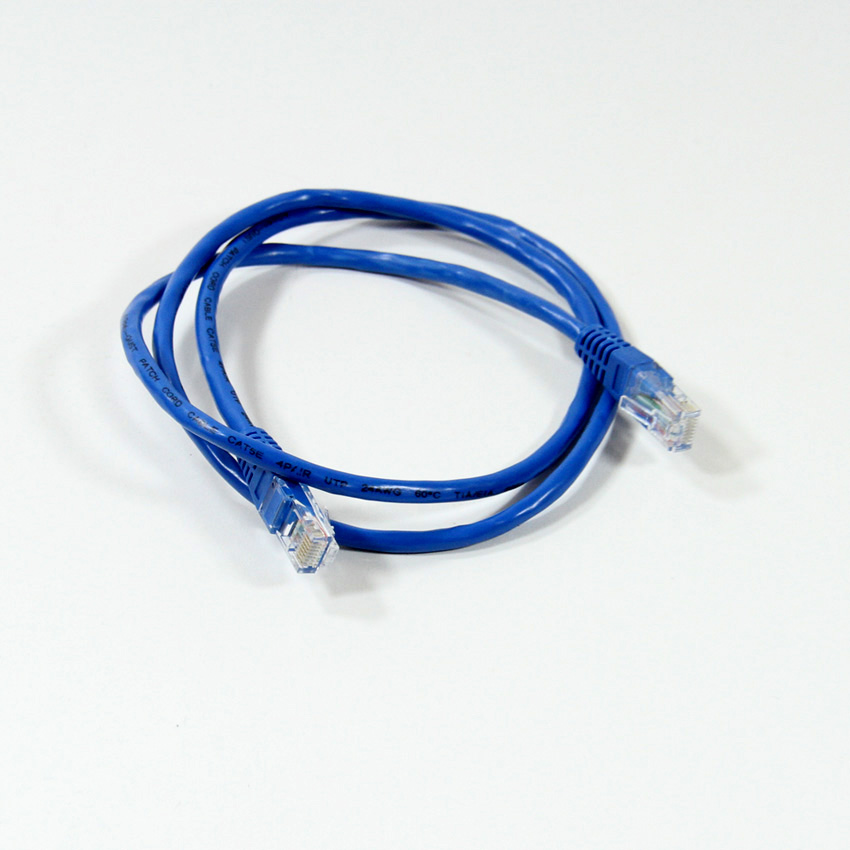 Патч-корд UTP кат.5e, 1м, RJ45-RJ45, синий, Aopen (ANP511_1M_B)