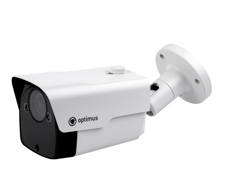 IP-камера Optimus IP-P012.1 D (3.3-12 мм), уличная, корпусная, 2.1Мпикс, CMOS, до 30кадров/с, до 1920x1080, ИК подсветка 40м, POE, -45 - +50, (IP-P012.1(3.3-12)D), цвет белый