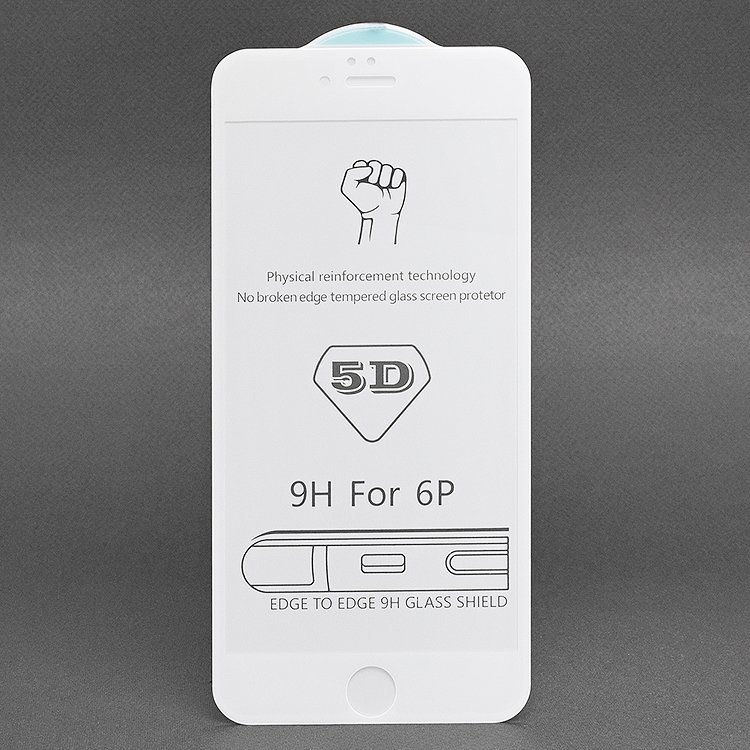 

Защитное стекло для смартфона Apple iPhone 6 Plus/6S Plus 5D Light, Full Screen, с белой рамкой (88690)