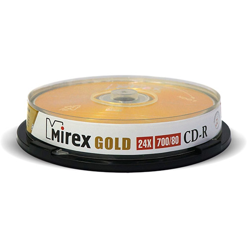 

Диск Mirex CD-R, 700Mb, 24x, Cake Box, 10 шт