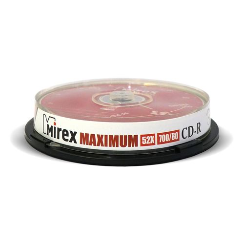 Диск CD-R 700Mb 52x Mirex, Maximum, Cake Box (10шт)
