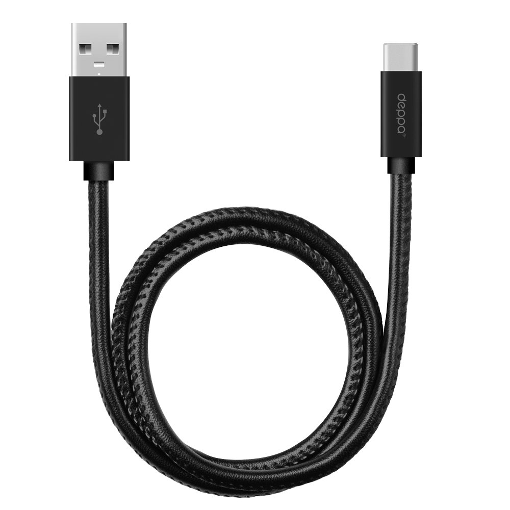 

Кабель USB2.0-USBType-C, Deppa, алюминий/экокожа, 1.2м, черный (72270)