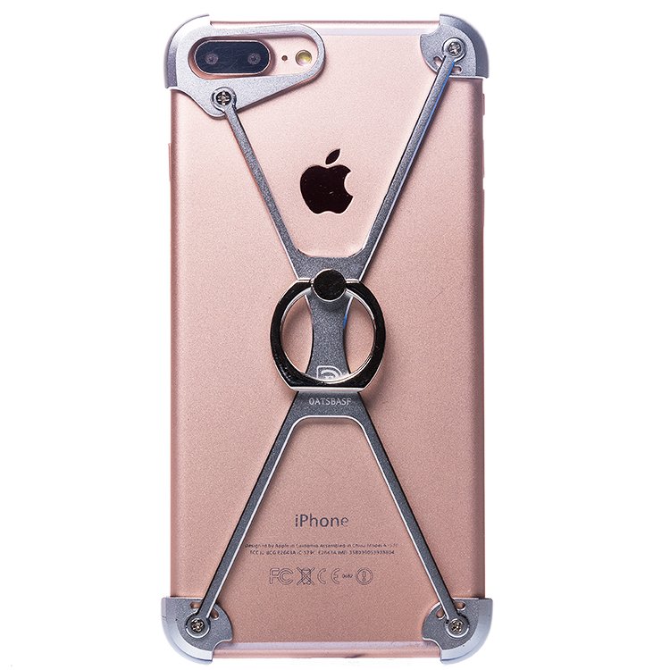 Чехол-экзоскелет Oatsbasf для смартфона Apple iPhone 7 Plus/8 Plus, серебристый