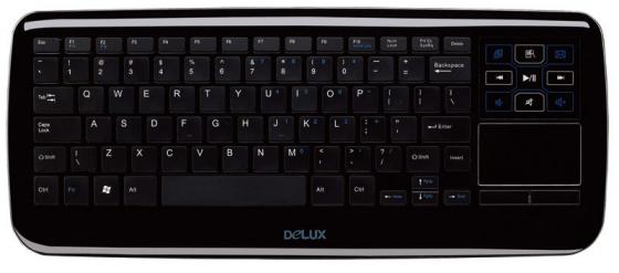 

Клавиатура Delux DLK-2880G, мембранная, беспроводная, USB, черный, DLK-2880G Black USB