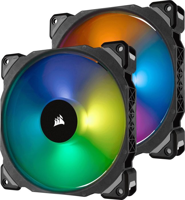 

Вентилятор Corsair ML140 PRO RGB LED Twin Pack, 140мм, 1200rpm, 20.4 дБ, 4-pin PWM, 2шт, RGB (CO-9050078-WW), ML140 PRO RGB LED Twin Pack