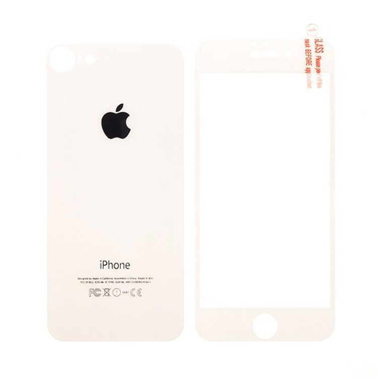

Комплект (защитное стекло экрана/задней панели) NoName для смартфона Apple iPhone 7/8, с белой рамкой (66735)