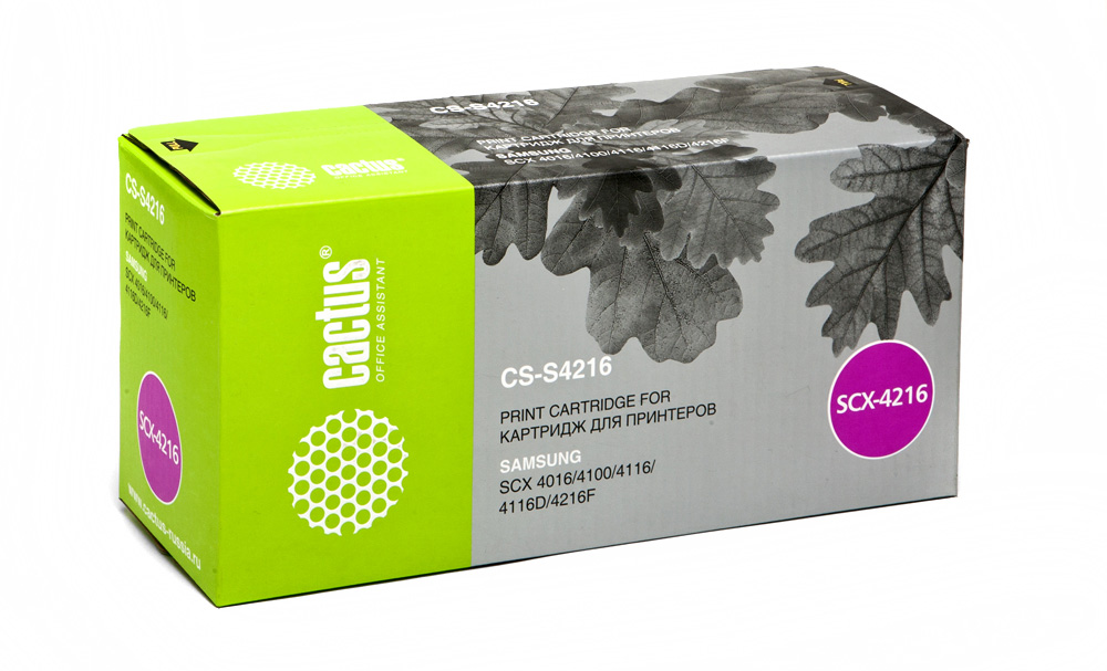 

Картридж лазерный Cactus CS-S4216 (SCX-4216D3), черный, 3000 страниц, совместимый для Samsung SCX-4016/4116/4216