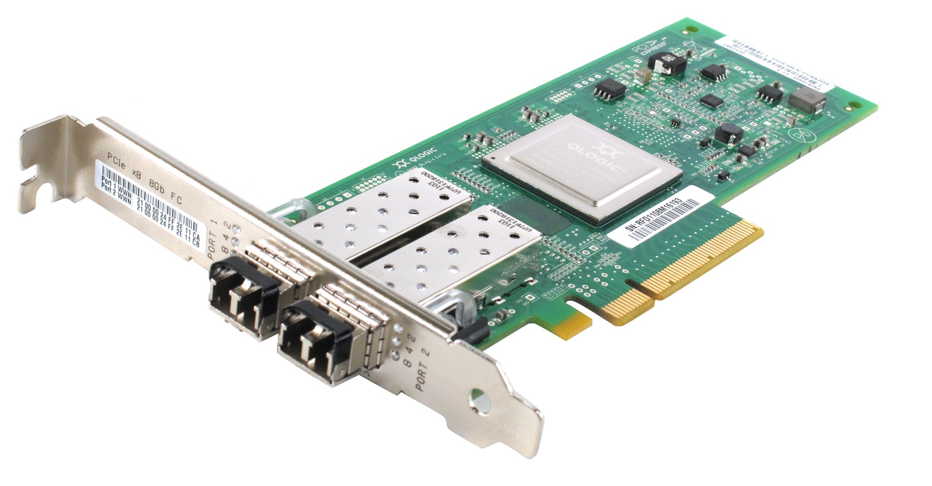 

Адаптер FC QLogic QLE2562, 2xLC, 8 Гб/с, PCI-Ex8, Retail (QLE2562-CK), QLE2562