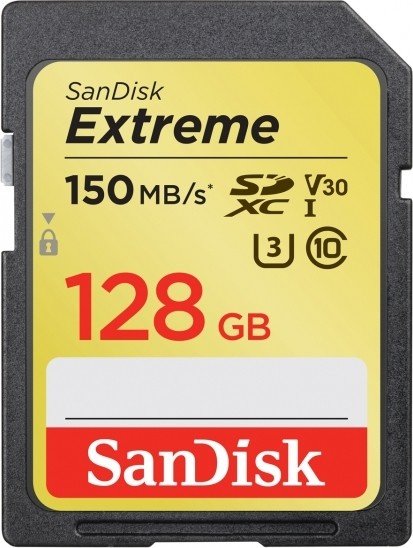 Карта памяти 128Gb SDXC Sandisk Extreme Class 10 UHS-I U3