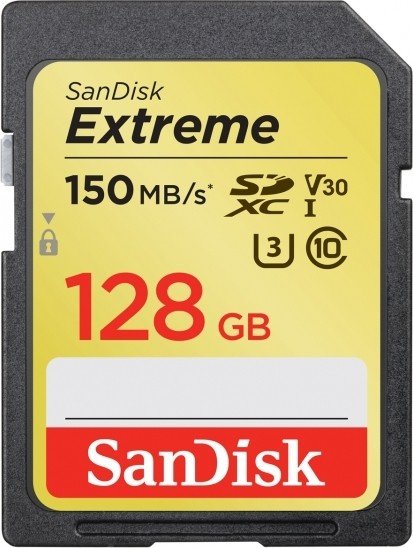 

Карта памяти 128Gb SDXC Sandisk Extreme Class 10 UHS-I U3, SDSDXV5-128G-GNCIN