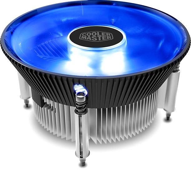 

Кулер для процессора COOLERMASTER i70C для Socket 115x, 120мм, 1800rpm, 28 дБ, 95W, 4-pin PWM, Al+Cu, Blue LED (RR-I70C-20PK-R1), i70C