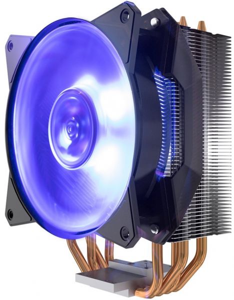 

Кулер для процессора COOLERMASTER MasterAir MA410P для Socket/115x/1200/1356/1366/2011/2011-3/2066/AM2/AM2+/AM3/AM3+/FM1/AM4/FM2/FM2+, 120 мм, 2000rpm, 30 дБА, 150 Вт, 4-pin PWM, Al+Cu, RGB (MAP-T4PN-220PC-R1), MasterAir MA410P