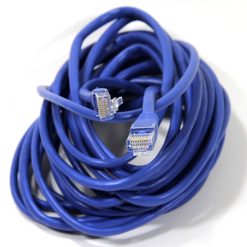 Патч-корд UTP кат.5e, 10м, RJ45-RJ45, синий, Aopen (ANP511_10M_B)