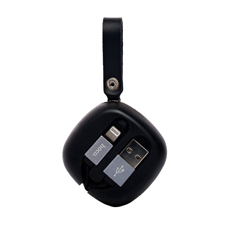 

Кабель USB-Lightning Retractable, HOCO, 90см, чёрный (U33), Черный