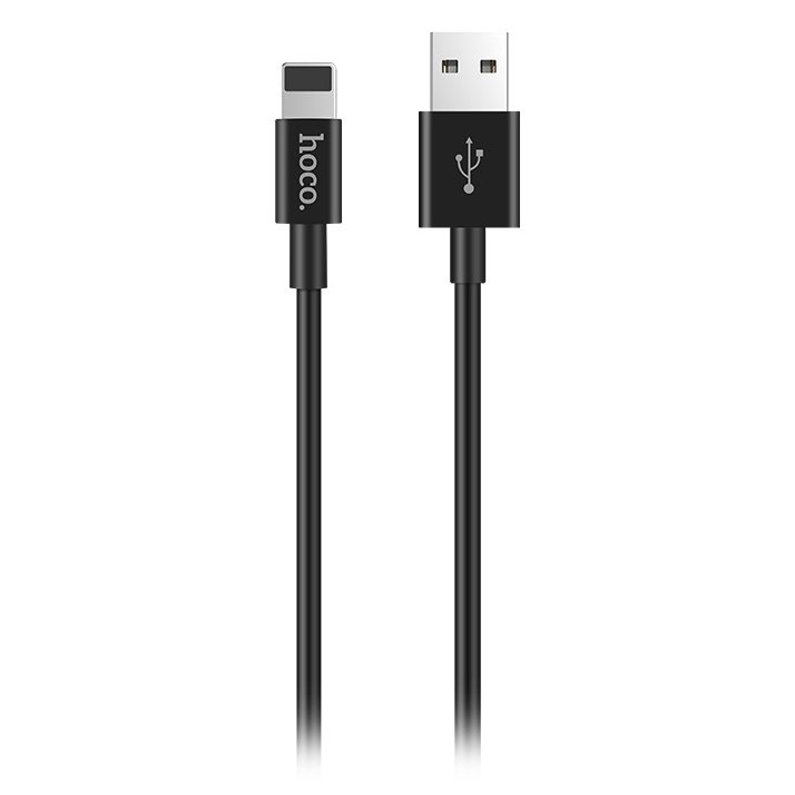 

Кабель USB 2.0(Am)-Lightning 8-pin(m), 2.1A, 1м, черный HOCO Skilled X23 (6957531072829), X23