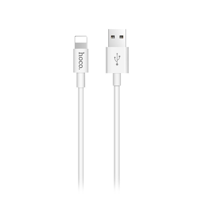 

Кабель USB-Lightning 8-pin, 2.1A, 1м, белый HOCO Skilled X23 (6957531072836), X23