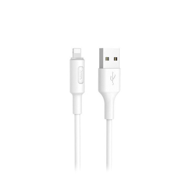 Кабель USB-Lightning 8-pin, 1 м, белый HOCO X25