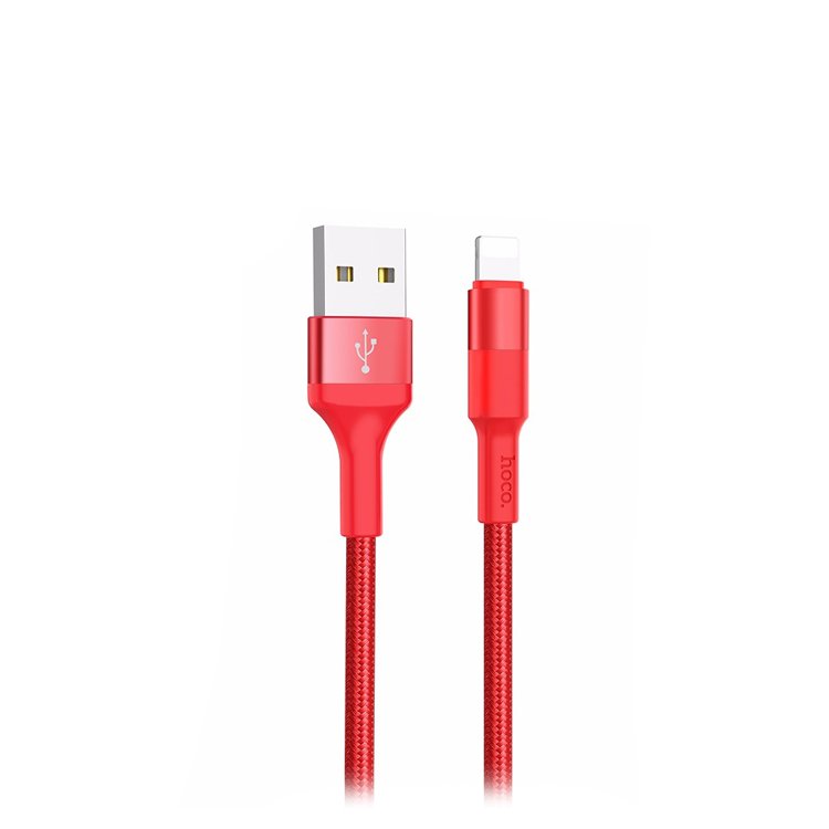 Кабель USB 2.0(Am)-Lightning 8-pin(m), 1 м, красный HOCO