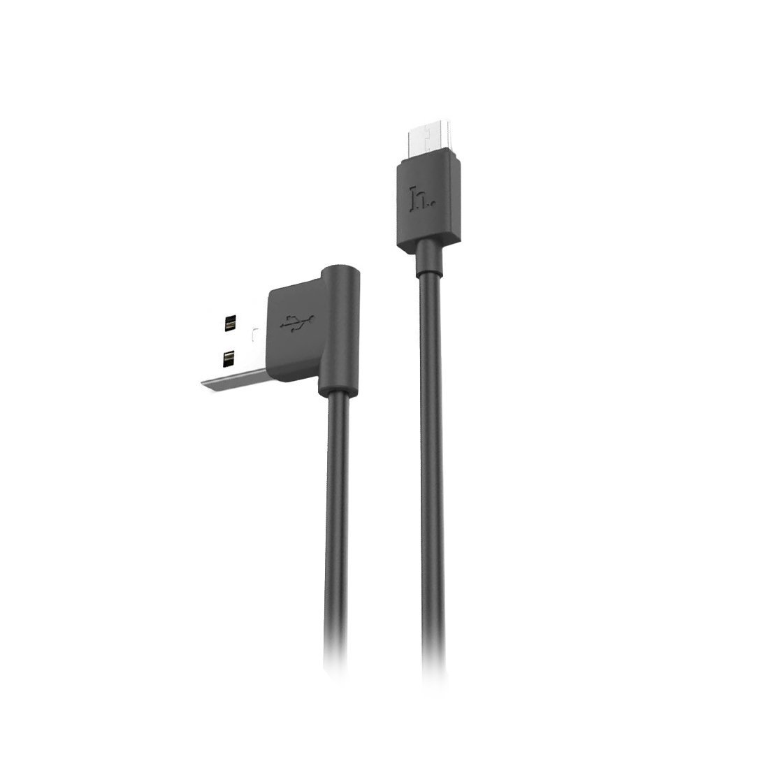 Кабель USB 2.0(Am)-Micro USB 2.0(Bm), угловой, 2.1A, 1.2м, черный HOCO UMP10 (6957531021155) - фото 1