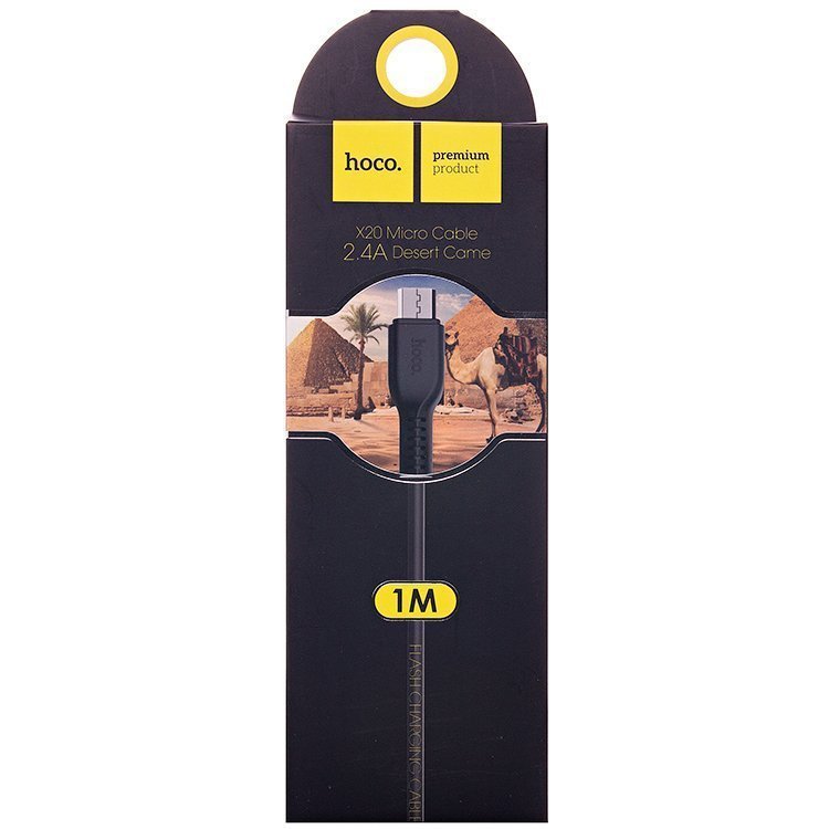 

Кабель USB-micro USB, HOCO, 1m, черный, X20 Desert Camel для HTC/Samsung, X20