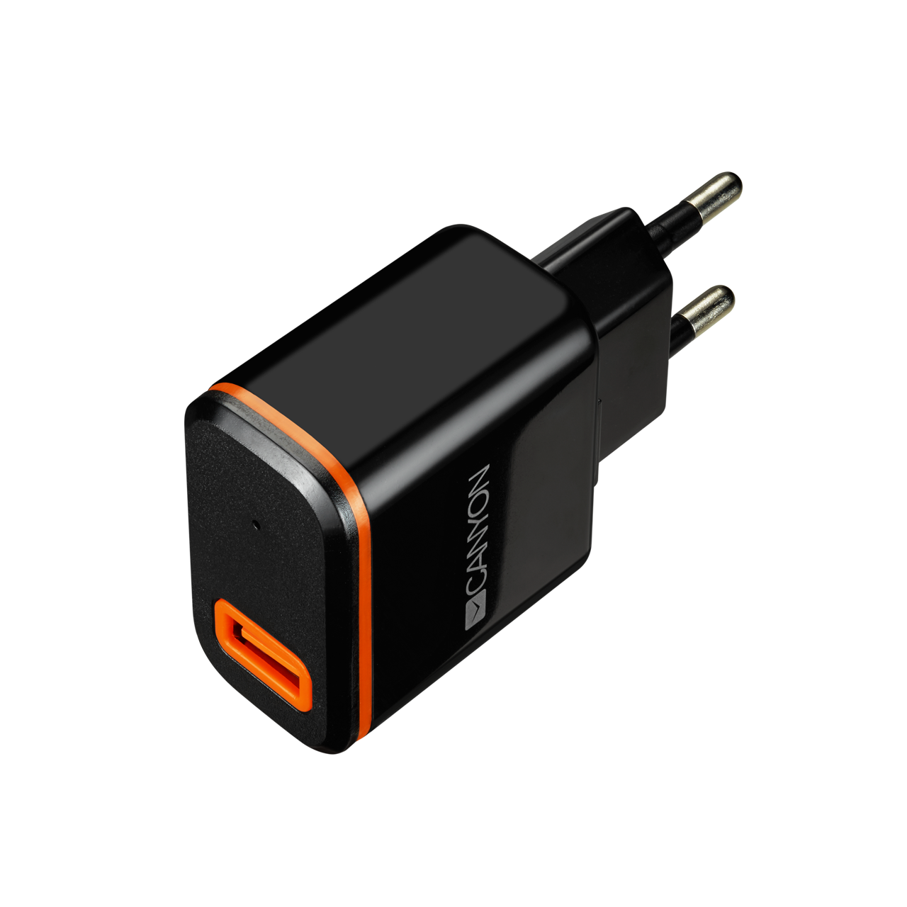 Сетевое зарядное устройство Canyon CNE-CHA042BO, 1USB, 2.1A, черный, кабель microUSB