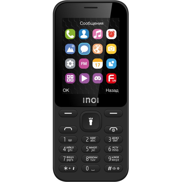 

Мобильный телефон INOI 241, 2.4" 320x240 TFT, Spreadtrum SC6531E, 32Mb RAM, 32Mb, BT, 2-Sim, 600 мА·ч, черный, 241